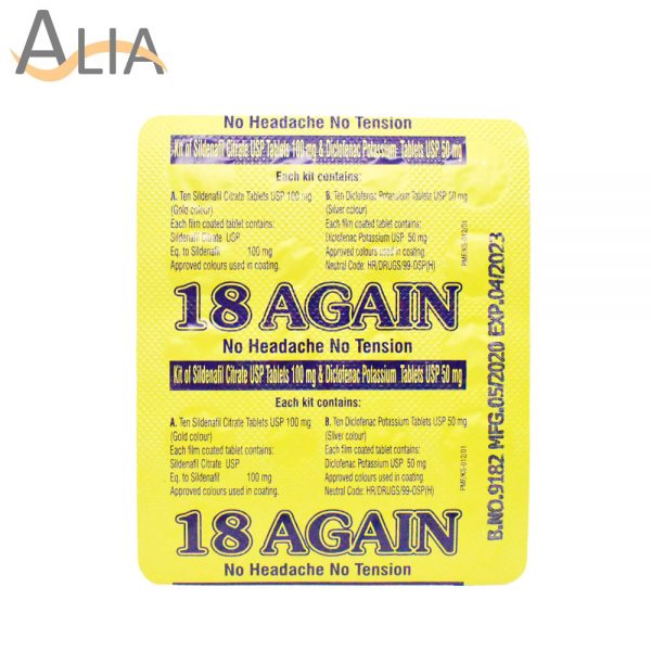 18 again kit of sildenafil citrate tablets & tramadol tablets