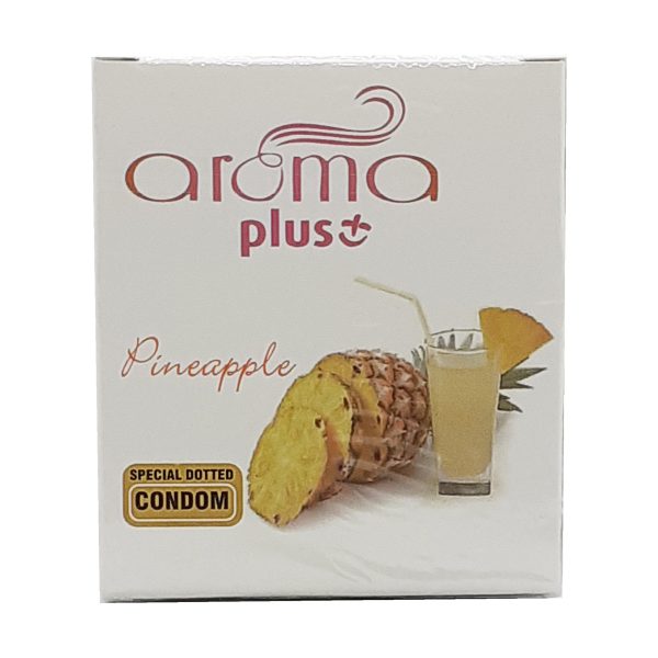 Aroma Plus Special Dotted Condoms Pineapple Flavor 3 Pieces