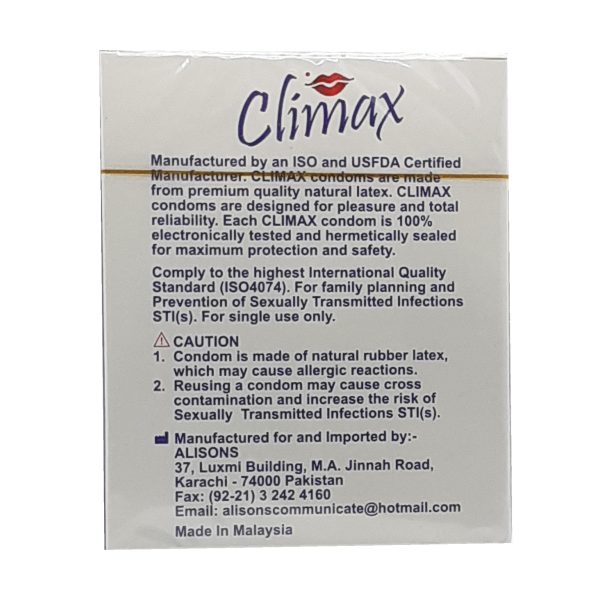 Climax long love natural male latex condoms with 5 in 1 features 3 pcs 3