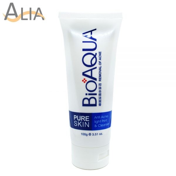 Bioaqua pure skin anti acne light print & cleanser (100g) 2