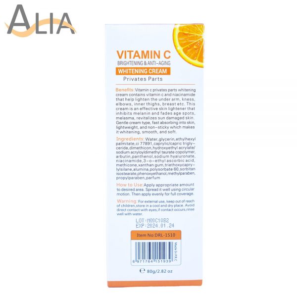 Dr. rashel vitamin c brightening & anti aging whitening cream for private parts (80 g) 3