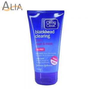 Clean & clear blackhead clearing 2 in 1 wash & mask (150 ml)