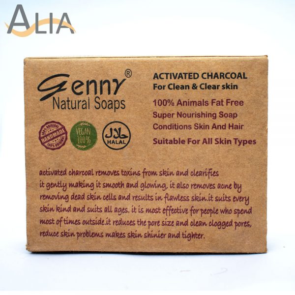 Genny natural activated charcoal for clean & clear skin.