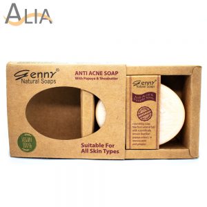 Genny natural anti acne soap with papaya & sheabutter