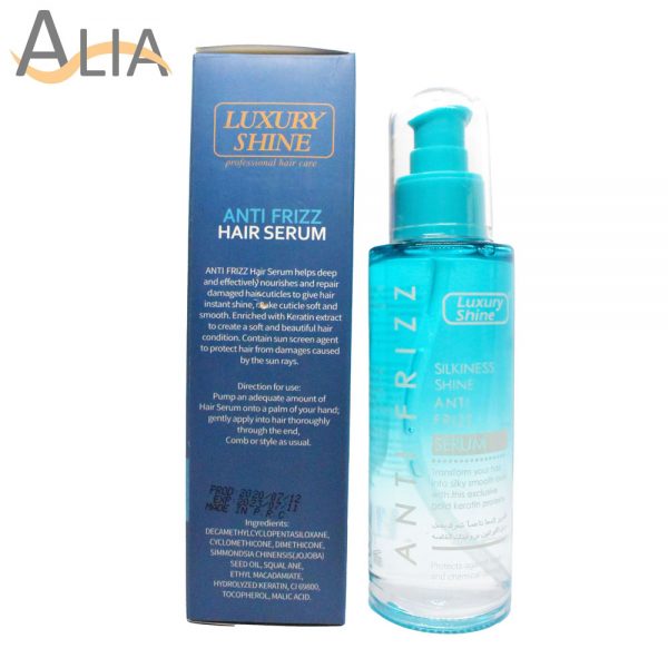 Luxury shine anti frizz hair serum keratin extract (100ml).