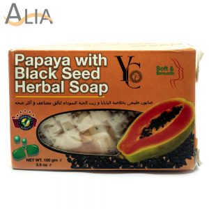 Yc papaya with black seed herbal soap 100gm