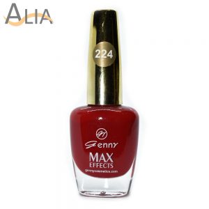 Genny nail polish (224) pure red color