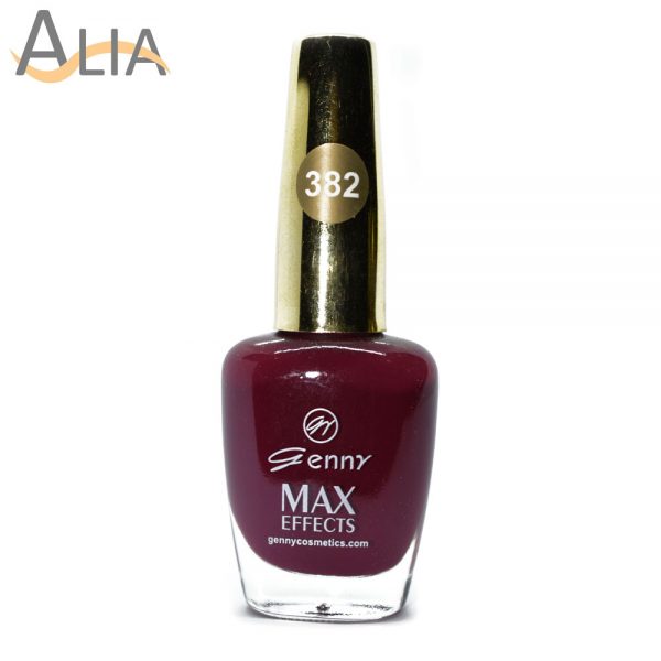 Genny nail polish (382) medium maroon color