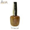 Genny nail polish (502) gold glitter color.
