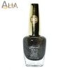 Genny nail polish (503) black & gold glitter color