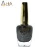 Genny nail polish (503) black & gold glitter color.