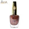 Genny nail polish (505) red & golden glitter color