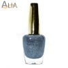 Genny nail polish (507) light blue glitter color.