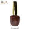 Genny nail polish (508) brown glitter color.