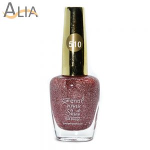 Genny nail polish (510) pinkish glitter color