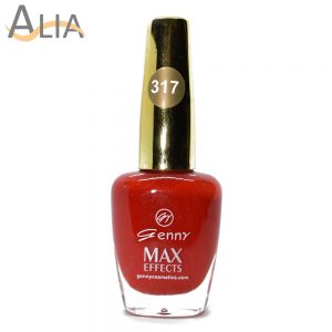 Genny nail polish max effects (317) shimmery dark brown color