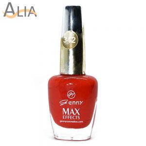 Genny nail polish max effects (342) orangish red color
