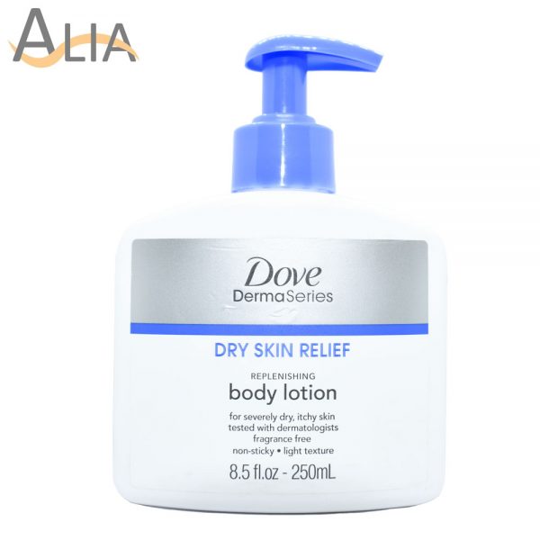 Dove dermaseries dry skin relief body lotion (250ml).