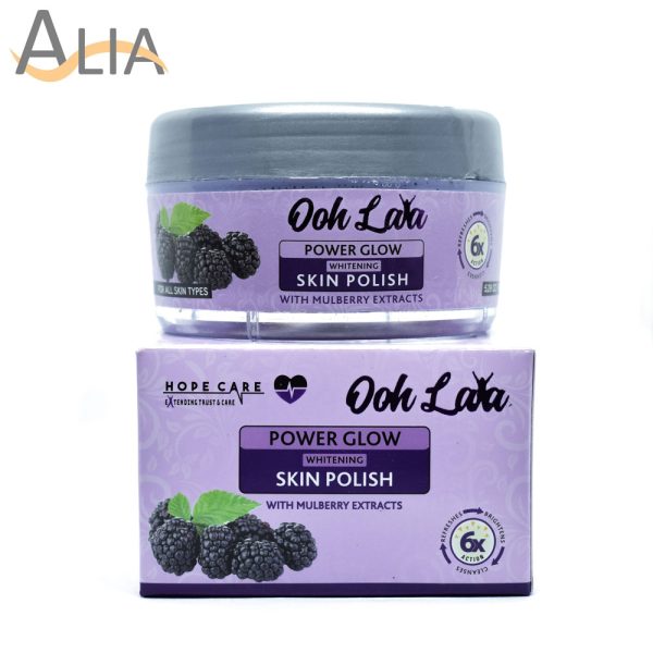 Ooh lala power glow whitening skin polish with mulberry 150g